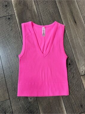 Change Ribbed Deep V Plunge Tank Top
